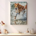 thumbnail image 4 of Funny Dog on Beach Canvas Wall Art, Borzoi Dog Picture Ocean Artwork for Bathroom Bedroom Living Room, Art Decor 8x12 Inches, 4 of 6