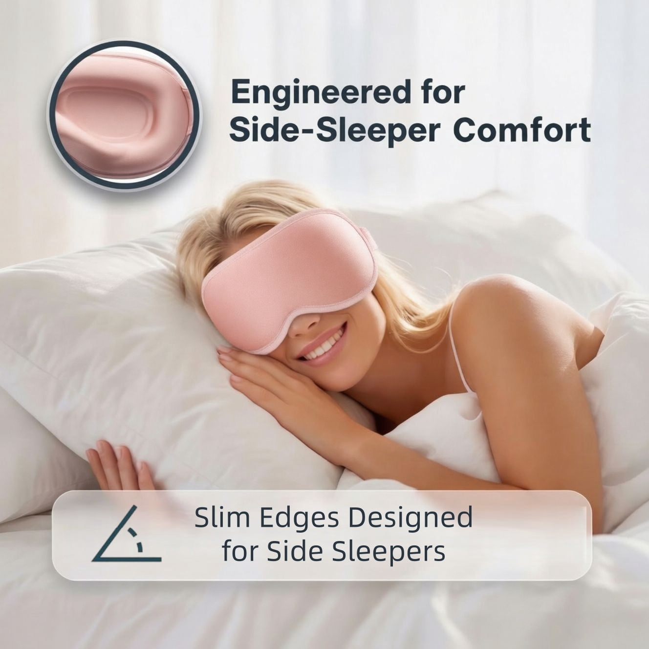 FACEMOON 2 Pack Adult Sleep Mask – Memory Foam Comfort Design | 100% Light Blocking Zero Pressure | Lash Extension Safe for Travel