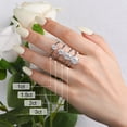 thumbnail image 3 of Anillo de compromiso femenino de plata moissanita de corte ovalado de 1,5 quilates con forma de moissanita 925, 3 of 9