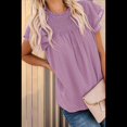 thumbnail image 4 of Blusa Informal de Corta con Cuello Redondo, Encaje, Crochet y Pompones para Mujer, Color , Talla XXL, 4 of 7