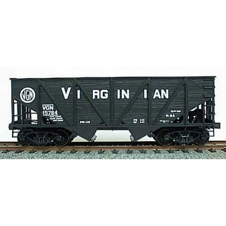 Accurail 2707 HO Virginian (black) Twin Hopper 55 Ton Wood Side