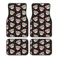 thumbnail image 1 of Honeii PUG Print Car Foot Mat Four-Piece Set - Front & Rear Universal Car Floor Mats for SUVs, Trucks, Sedans, 1 of 7