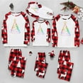 thumbnail image 6 of Mifsaly Matching Christmas Pajamas for Family Loose Pjs 2 Piece Homewear Sets Xmas Tree Print Long Sleeve Pullover Sleepwear Baggy Wide Leg Plaid Pants 2025 Holiday Festival Loungewear Funny Gifts, 6 of 7