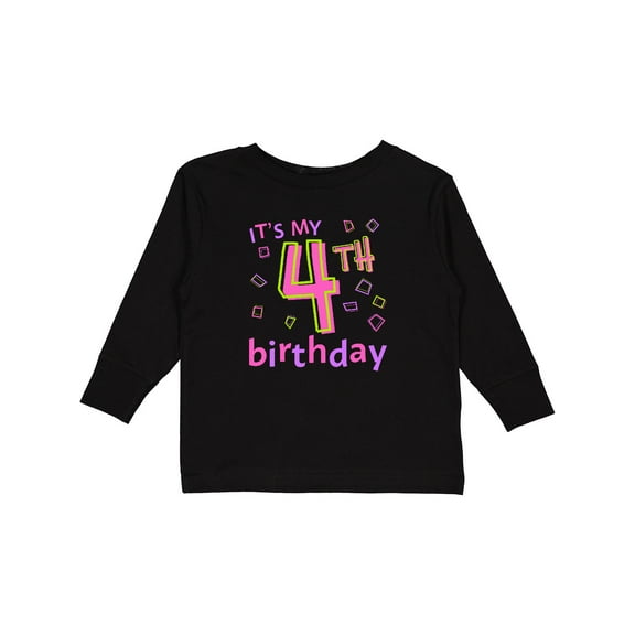 Inktastic It's my Fourth Birthday Boys or Girls Long Sleeve Toddler T-Shirt