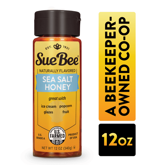 Sue Bee Sea Salt Honey, 12 oz Bottle