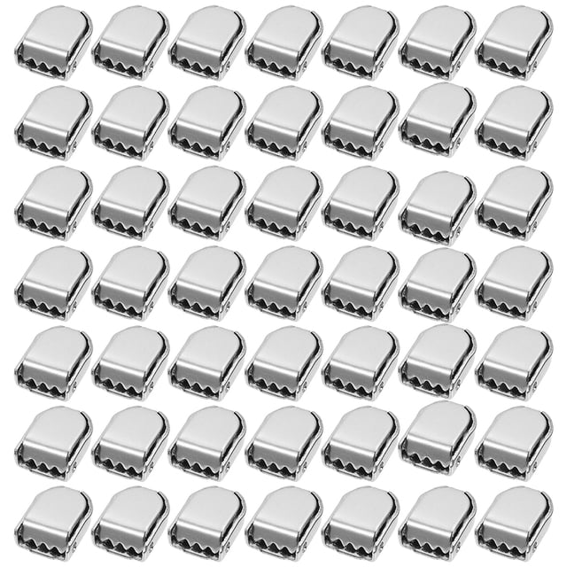 SHISUYAN Practical Shoelace Buckles with Durable Stainless Steel Material for Easy Use 100pcs Silver