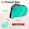thumbnail image 2 of Cubierta de bicicleta Uxcell impermeable para exteriores 75" de poliéster, anti polvo, lluvia, viento, nieve, cubiertas para bicicletas con agujeros para candado, negro y verde lago, 2 of 6