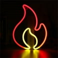 thumbnail image 1 of Bdfzl Flame Neon Sign, Neon Lights For Wall Decor, USB Battery Powered Neon Wall Light, 1 of 2