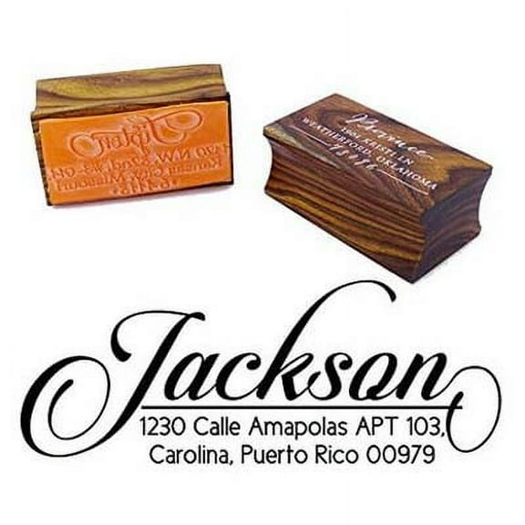 Custom Wood Mounted Rubber Stamp Personalized Initial Logo Stamp Invitation Gift