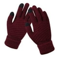 thumbnail image 2 of Women's Winter Touch Screen Gloves Warm Fleece Lined Knit Gloves Elastic Cuff Winter Texting Gloves, 2 of 6