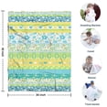 thumbnail image 4 of Blue Pioneer Flower Striped Pattern Blanket,Comfortable Soft Flannel Throw Blanket,All Season,Warm Lightweight Blankets for Sofa Bed Couch Living Room Chair,30"x40", 4 of 4