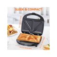 thumbnail image 6 of Sandwich Maker With Triangle Plates, 2 Slice Non-Stick Grilled Cheese Maker, Indicator Lights, Cool Touch Handle, Easy To Clean And Store, 750 W, 6 of 6