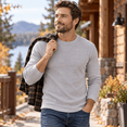 thumbnail image 4 of DARESAY Men’s Thermal Henley Shirts 3-Pack, Long Sleeve Waffle Knit Base Layer Tops, Warm Layering Shirts for Winter, Sizes S–3XL, 4 of 9