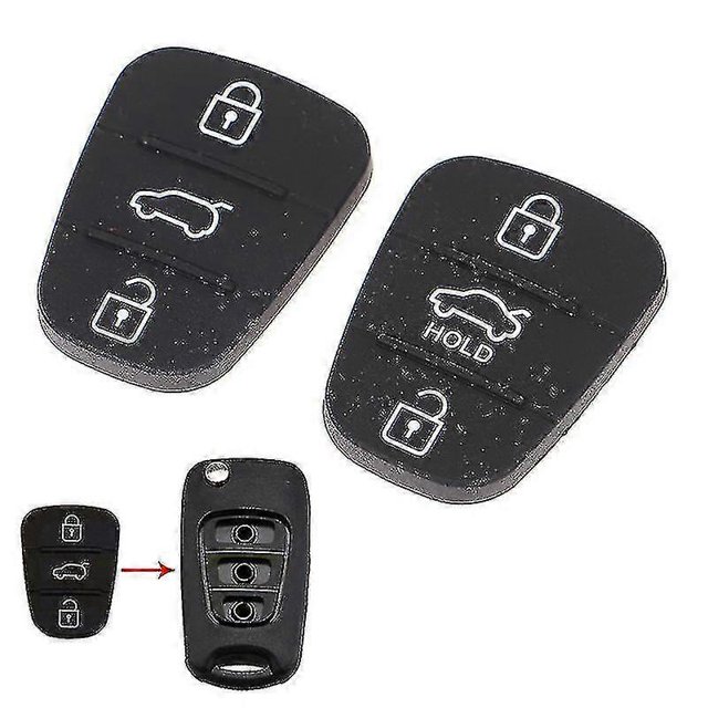 Carcasa de repuesto para llave de silicona de 3 botones para Hyundai Kia Auto Keys Partd