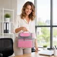 thumbnail image 7 of Portable Lunch Cooler Bag Insulated Lunch Box Tote With Strap Handle Thermal Food Storage Organizer Office Travel Picnic Camping Outdoor Reusable Meal Carrier Storage Bag, 7 of 7