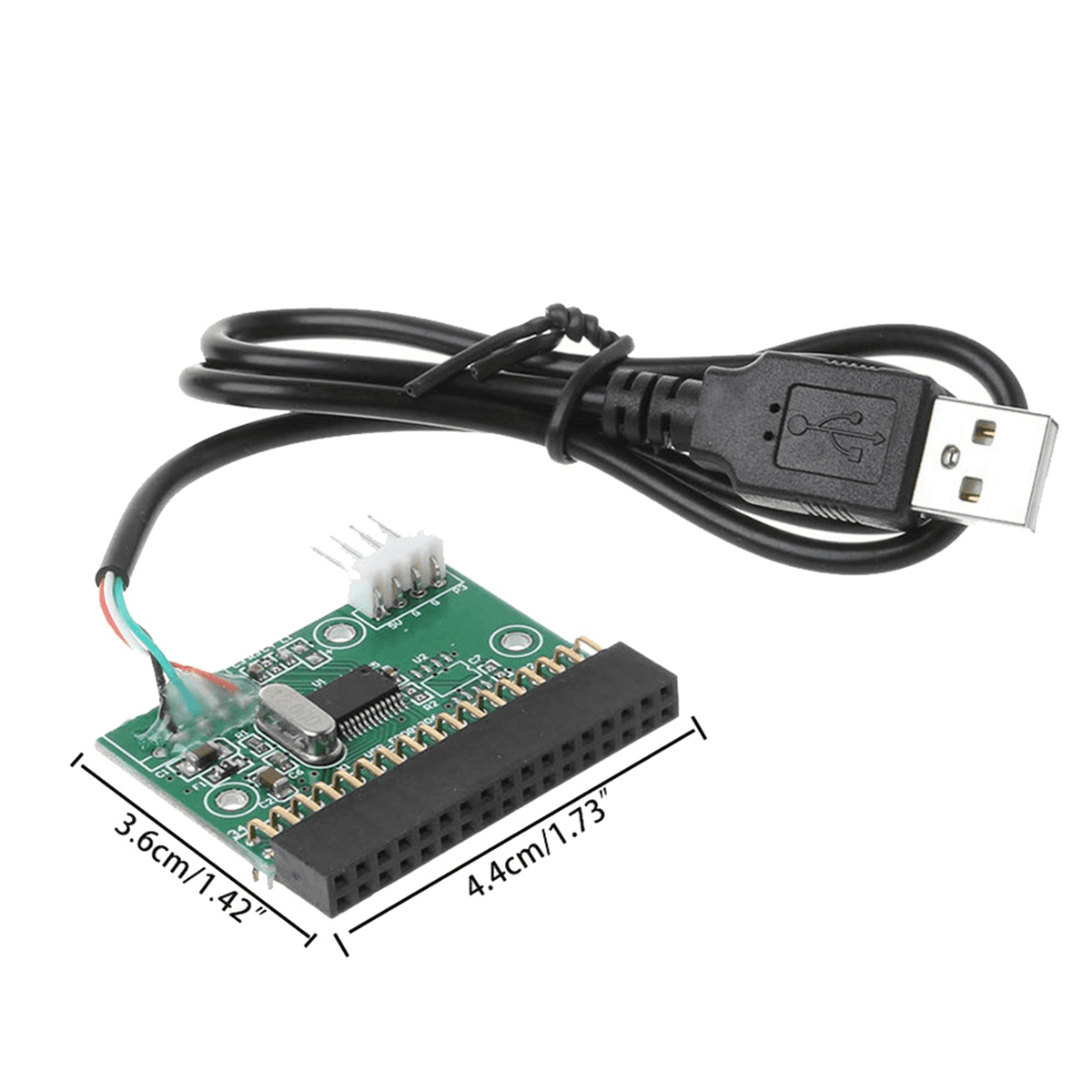 2X 1.44Mb 3.5Inch Floppy Drive Connector 34 Pin to USB Cable Adapter Pcb Board,USB Disk to Floppy Disk A,2 x Floppy Drive Connector 2 x cable,Green
