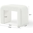 thumbnail image 2 of Tribesigns Vanity Stool Chair, Large Foot Stool Ottoman, Extra Seating for Living Room(2,White）, 2 of 5