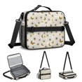 thumbnail image 5 of Daisy Pioneer Flower and Butterflies Insulated Lunch Bag with Shoulder Strap and Bottle Holder,Bento School Lunch Bag Box,11x9.5x3.5 Inches, 5 of 5