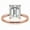 Pink, variant on Emerald Cut Moissanite Stackable Solitaire Ring Set in White Gold Plated for Women