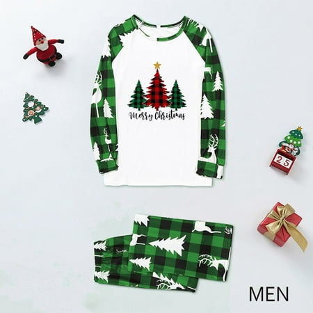

Pajamas for Women KKCXFJX Parent-child Warm Christmas Set Printed Home Wear Pajamas Two-piece Dad Set