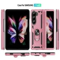 thumbnail image 3 of SaniMore Tri-layer Case for Samsung Galaxy Z Fold 5 7.6" 2023, 360° Rotating Holder/Kickstand Rugged PC Back TPU Bumper Magnetic Car Mount Anti-fingerprint Heavy Duty Protective Case, Pink, 3 of 8