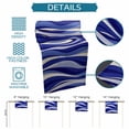 thumbnail image 6 of Blue Moire Table Runner - 36 Inch Long Classic Modern Abstract Art Elegant Cotton and Linen Blended Dress Scarves Farmhouse Table Runner for Kitchen Dining, Coffee Table, 13" x 36", 6 of 8