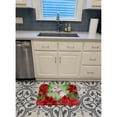 thumbnail image 3 of Bull Terrier Poinsettas Machine Washable Memory Foam Mat, 3 of 4
