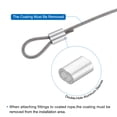 thumbnail image 4 of 230Ft Wire Rope 304 Stainless Steel Cable 1/24" Vinyl Coated with 6pcs Aluminum Sleeves Green, 4 of 7