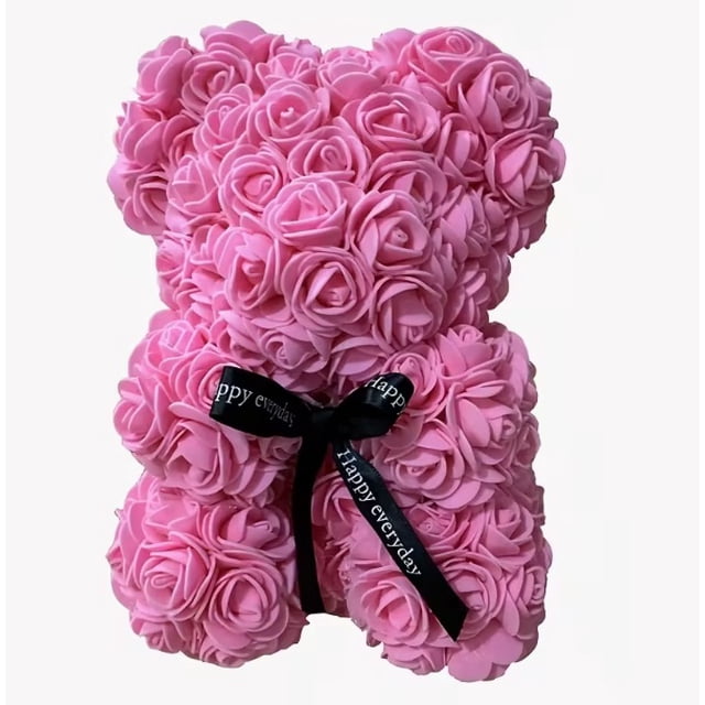 1 pieza de oso de flores de espuma artificial hecho de rosas for el Día de San Valentín, Día de la Madre, Aniversario, Regalo de Boda