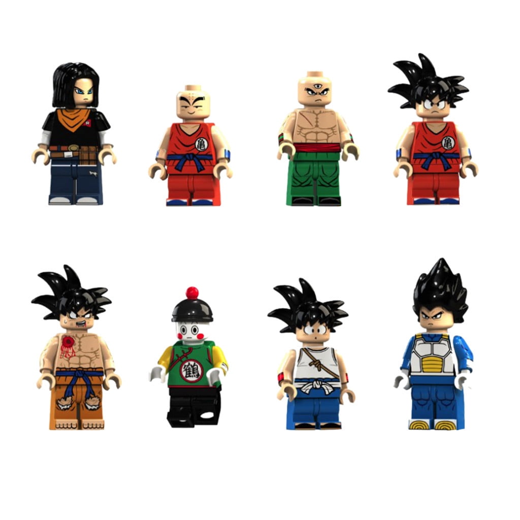 8 PCS Dragon Ball Super Minifigure Action Figure Son Goku Set Anime Series Building Blocks Toys Brick Star Wedding Decorations Gift Vegeta for Kids Boys Girls Walmart