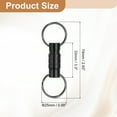 thumbnail image 2 of Uxcell Quick Release Keychain, Detachable Pull Apart Key Rings Clip Spring Split Snap Separate Keychains Lock Holder for Car Purse Bag Belt Black 1, 2 of 7
