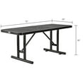 thumbnail image 5 of 6' Rectangular Expanded Metal Outdoor Table, Black, 5 of 5