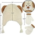 thumbnail image 2 of Addie & Tate Boys Winter Hat and Gloves Set, 2-4 Years, Toddler Winter Beanie and Mittens, Baby Hats and Mittens in Dog Design, 2 of 5
