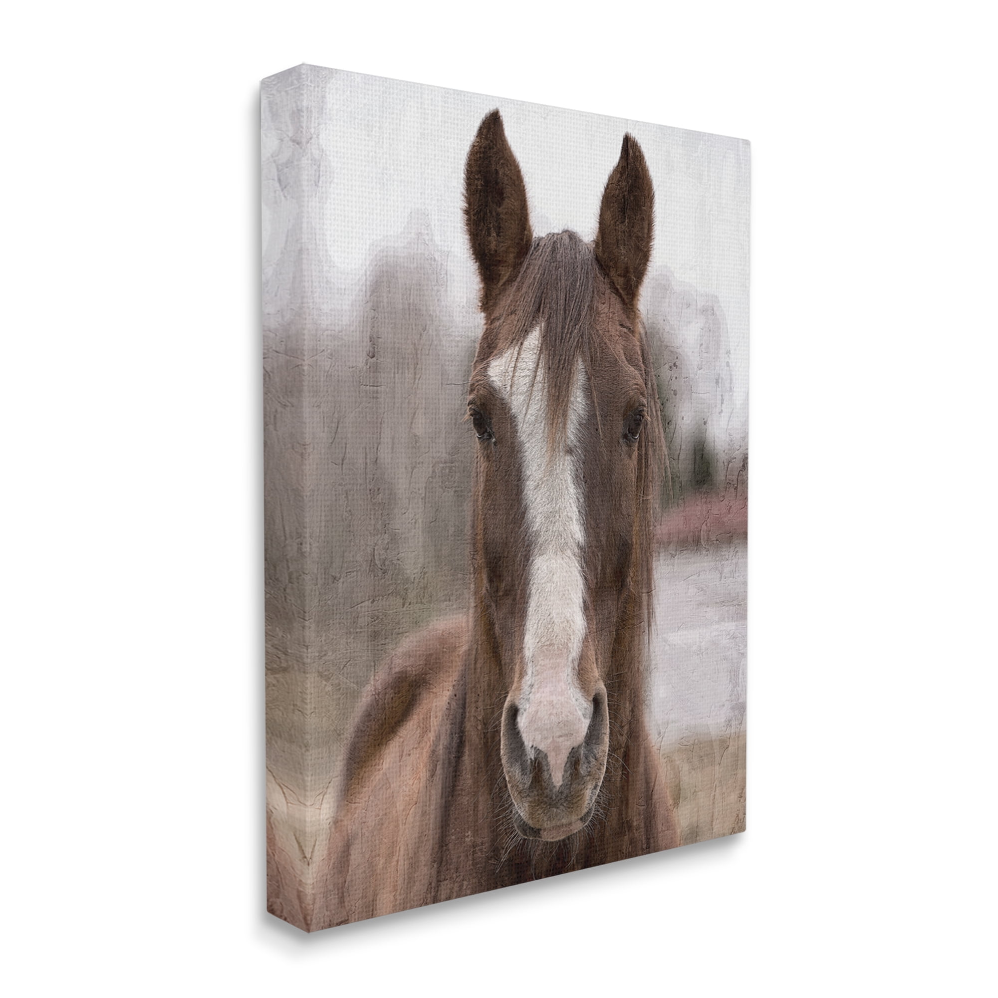 Stupell Industries Colt Horse Portrait Animals & Insects Painting Gallery Wrapped Canvas Art Print Wall Art, 36 x 48