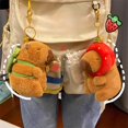 thumbnail image 3 of Cute Doll Capybara Plush Keychain Stuffed Guinea Pig Simulation Capibara Soft Doll Plush Gift Animal Capy Anime Fluffty Toy style2, 3 of 6