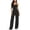 *Black, variant on VBVC Women's Y2K Ruched Sleeveless Jumpsuit,Ladies Wide Leg One Piece Outfit,Summer Elegant Party Set For Women(No Pockets),Gray,Size S