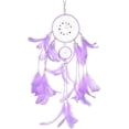 thumbnail image 1 of RV Atrapasueños de plumas, concha, atrapasueños, adornos novedosos, cuentas coloridas, decoración para el hogar y el coche, hecho a mano, color morado, 1 of 5