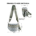 thumbnail image 3 of Black and White Checkered Crossbody Bag Bum Bag for Women,Spacious Checkered Purse Fanny Packs Belt Bag Sling Bag with Shoulder Strap (Black and White Checkered), 3 of 6