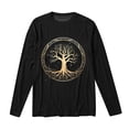 thumbnail image 4 of Sweatshirts for Women Graphic Crewneck Sweatshirt Fall Soft Cotton Blend Trendy Tree Printed Pullover Hoodie Womens Hoodie Black L, 4 of 4