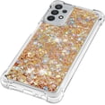 thumbnail image 6 of Compatible with Samsung Galaxy A32 5G Case Glitter Luxury Cute Love Liquid Quicksand Clear Soft TPU Girls Women Stylish Bumper Shockproof Protective Case for Samsung Galaxy A32 5G Golden YB, 6 of 12