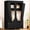 Black, variant on YOUPINS Clothes Organizer with Hanging Rod, Portable Closet with Cover Clothes Rack Sturdy Fabric Wardrobe Organizer,Light Gray