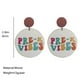 thumbnail image 3 of «Pendientes con letras del abecedario de colores. Pendientes de madera para estudiantes y profesores, ideales para el semestre escolar»., 3 of 5