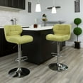thumbnail image 2 of Flash Furniture Contemporary Tufted Citron Fabric Adjustable Height Barstool with Chrome Base, 2 of 5