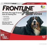 Angle View: FRONTLINE Plus Flea and Tick Treatment for Dogs (Extra Large Dog, 89-132 Pounds, 6 Doses)