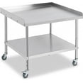 thumbnail image 1 of 36 In x24 In Rolling Stainless Steel Grill Cart and Prep Table - Heavy-Duty Commercial Workstation with Adjustable Undershelf and Backsplash, 1 of 9