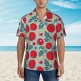 thumbnail image 4 of Goofa Tomato Hawaiian Shirt for Men, Unisex Summer Beach Casual Short Sleeve Button Down Shirts,Aloha Tropical Floral print shirt-Medium, 4 of 9