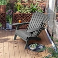 thumbnail image 2 of FUNBERRY Folding Adirondack Chairs Set of 2 with Adjustable Backrest, HDPE All Weather Fire Pit Chairs with Cup Holder, 2 of 9
