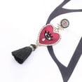 thumbnail image 4 of Pendientes de borlas con flecos grandes Yashi E1131 Round Rose, 4 of 5