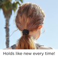 thumbnail image 3 of Six-Pack High-Elasticity Bean Ponytail Holders with Drawstring Hair Ties, 3 of 5