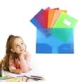 thumbnail image 5 of Pink Folder,Plastic Pocket Folders,2-Pocket Organizer,Letter Size Folders in Assorted Colors for School Office Document Organization,school Supplies,back to school (Red), 5 of 9
